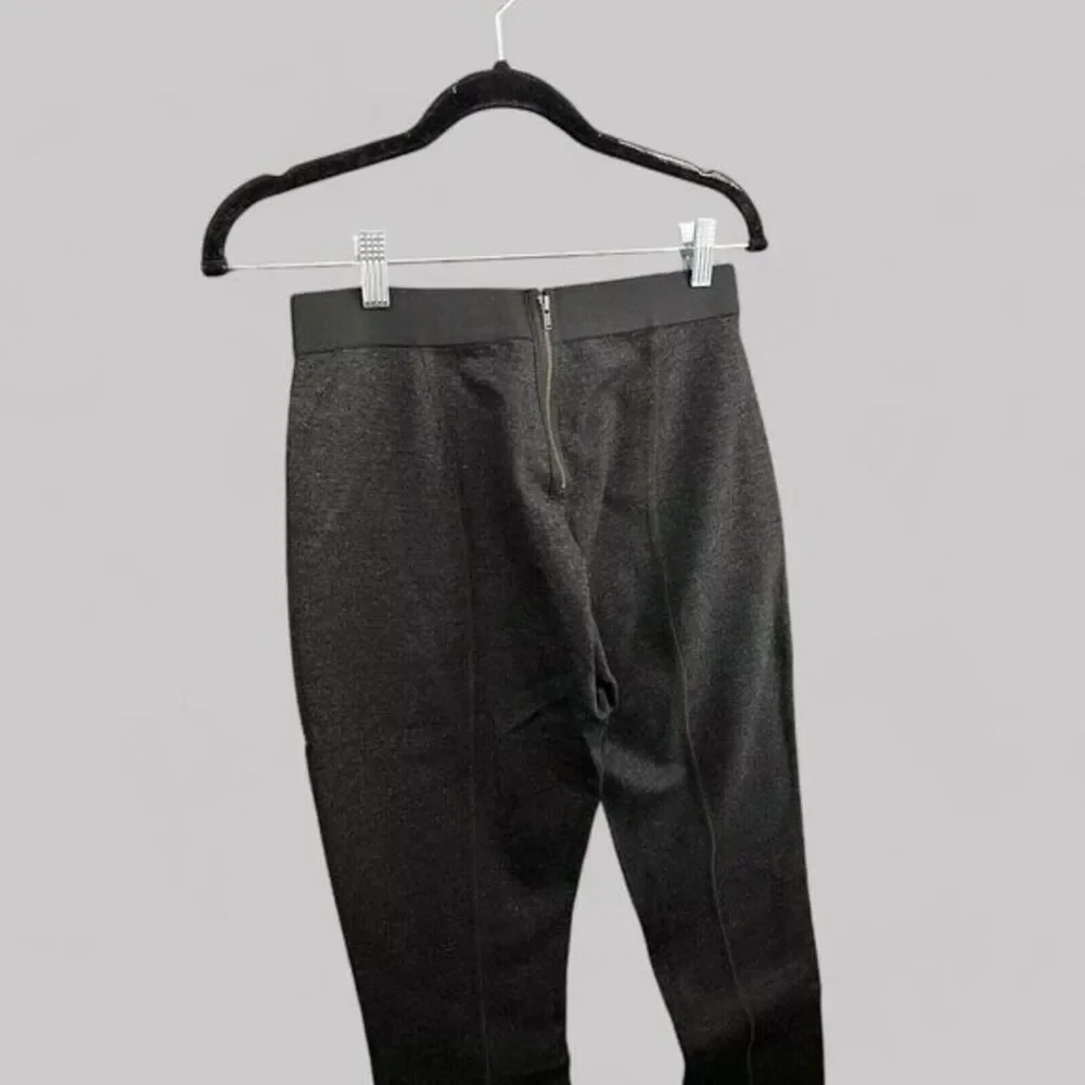 J. Crew Pants Womens Sz 4 Gray Ponte Legging‎ Pixie Ponte Exposed Zip Back 31090